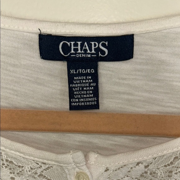Chaps White Blouse Classic Elegance - Picture 2 of 4